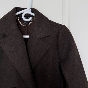 Rachel Zoe Brown Double Breasted Pea Coat